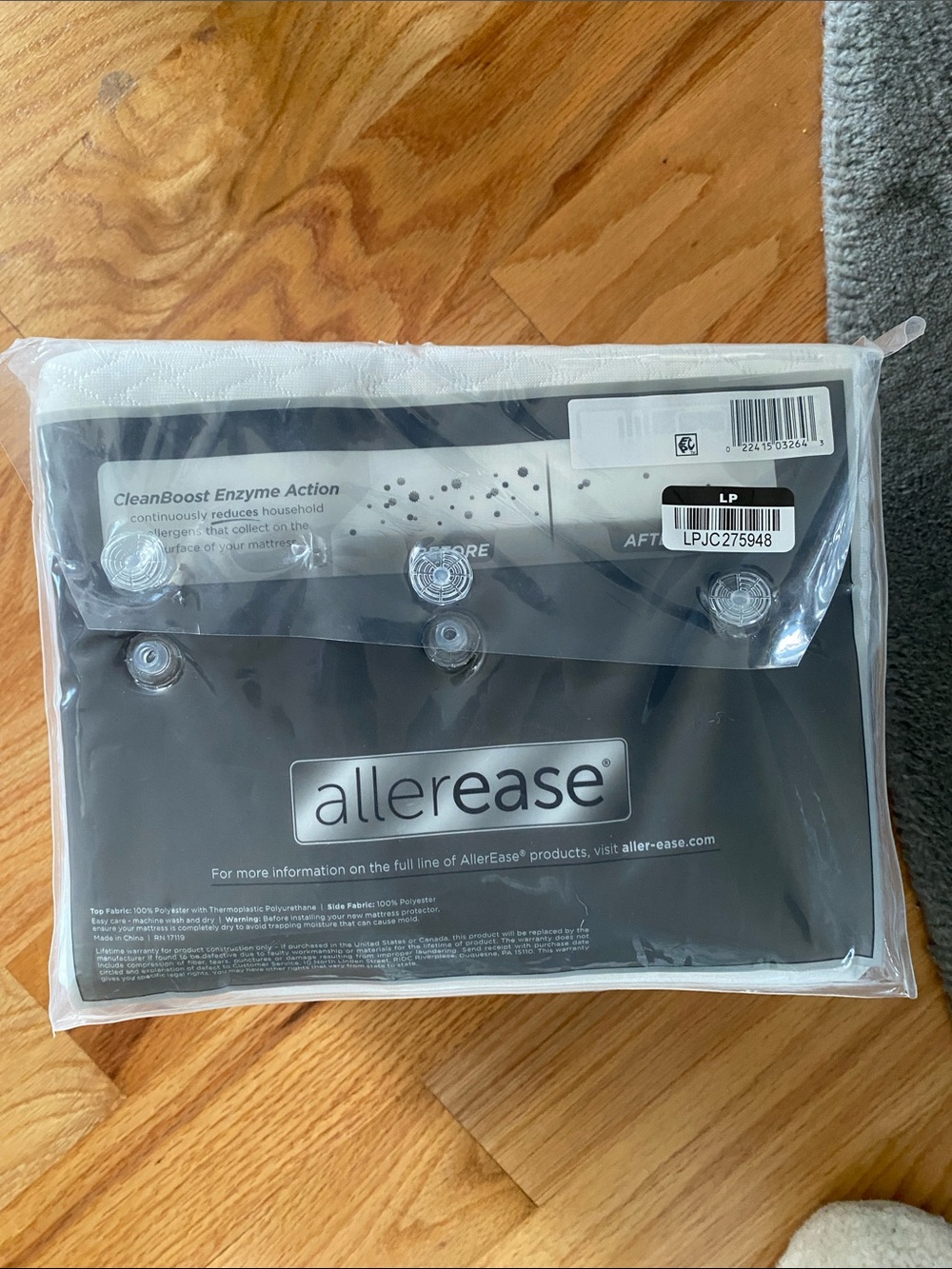 Allerease Quilted Luxury Fitted Mattress Protector in White - Picture 4 of 4